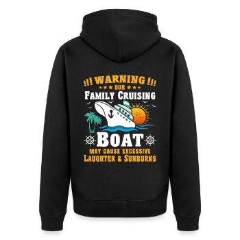 Cruise Family Cruise - Unisex Premium Organic Zip Hoodie - black - Back - Nico (187cm)