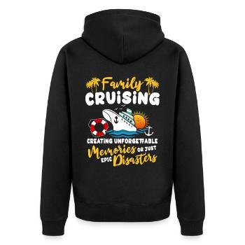 Cruise Family Cruise - Unisex Premium Organic Zip Hoodie - black - Back - Nico (187cm)