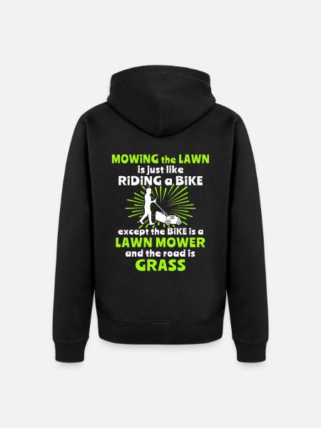 Lawn mowers Lawn mowing - Unisex Premium Organic Zip Hoodie - black