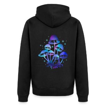 Psychedelic Fungi Festival EDM Music - Veste à capuche bio Premium Unisexe - noir - Dos - Nico (187cm)