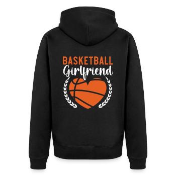 Basketball Girlfriend Love Couple Relationship - Veste à capuche bio Premium Unisexe - noir - Dos - Nico (187cm)