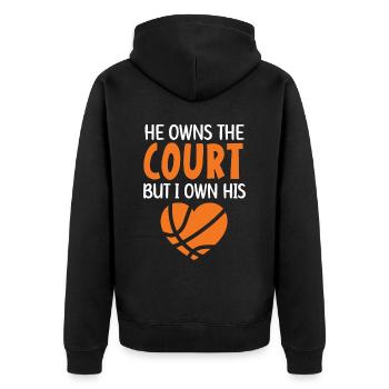 Basketball Girlfriend Love Couple Relationship - Veste à capuche bio Premium Unisexe - noir - Dos - Nico (187cm)
