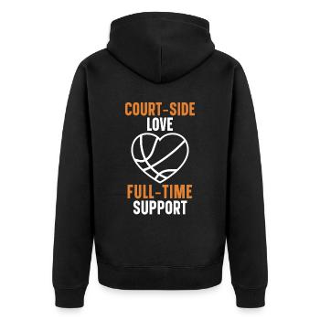 Basketball Girlfriend Love Couple Relationship - Veste à capuche bio Premium Unisexe - noir - Dos - Nico (187cm)