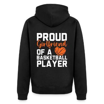Basketball Girlfriend Love Couple Relationship - Veste à capuche bio Premium Unisexe - noir - Dos - Nico (187cm)