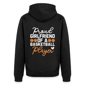 Basketball Girlfriend Love Couple Relationship - Veste à capuche bio Premium Unisexe - noir - Dos - Nico (187cm)