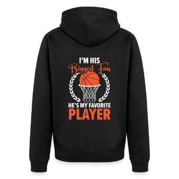 Basketball Girlfriend Love Couple Relationship - Veste à capuche bio Premium Unisexe - noir - Dos - Nico (187cm)