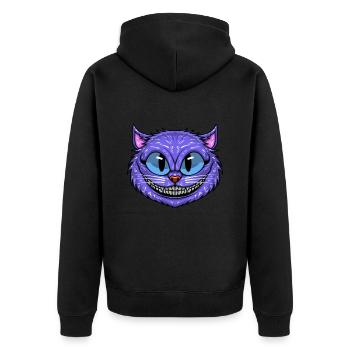 Drôle de chat du Cheshire - Veste à capuche bio Premium Unisexe - noir - Dos - Nico (187cm)