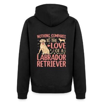 Rien ne se compare à l’amour d’un Labrador - Veste à capuche bio Premium Unisexe - noir - Dos - Nico (187cm)