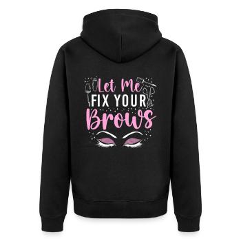 Esthéticienne Esthéticienne Soins de la Peau - Veste à capuche bio Premium Unisexe - noir - Dos - Nico (187cm)