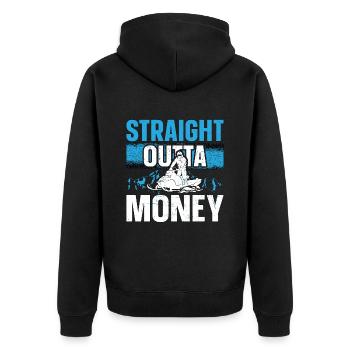 Snowmobile Racing Straight Outta Winter Sports - Unisex Premium Bio Zip Hoodie - Schwarz - Hinten - Nico (187cm)