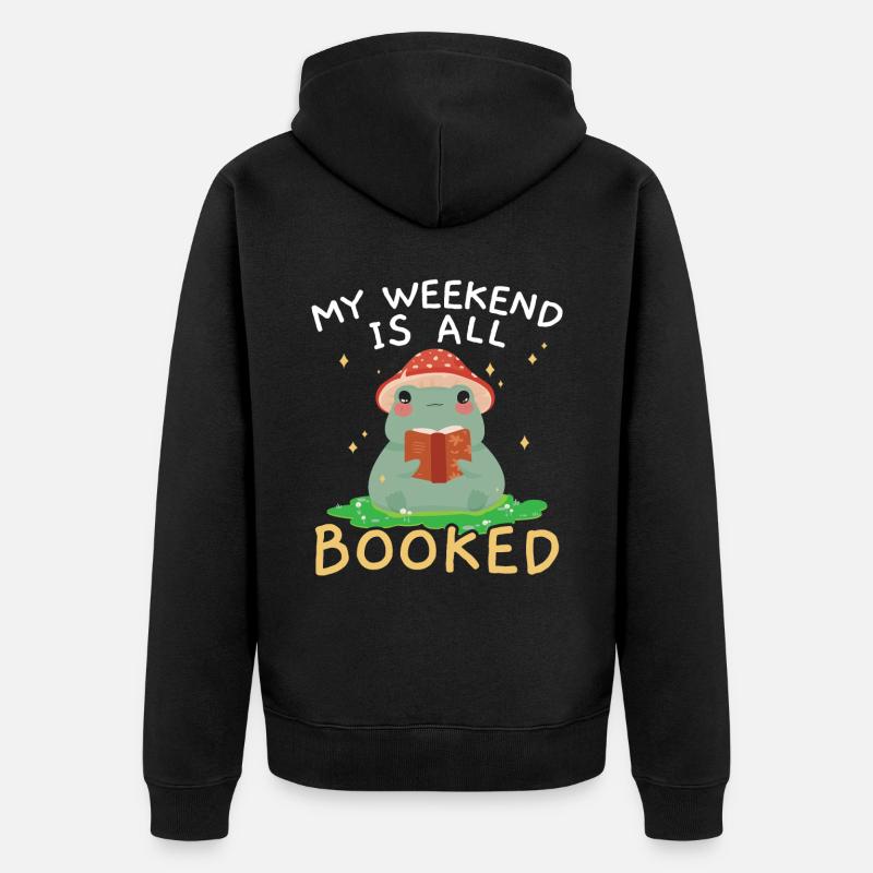 Das Buch war besser Lesen Bücher Buch Lesen - Unisex Premium Bio Zip Hoodie - Schwarz