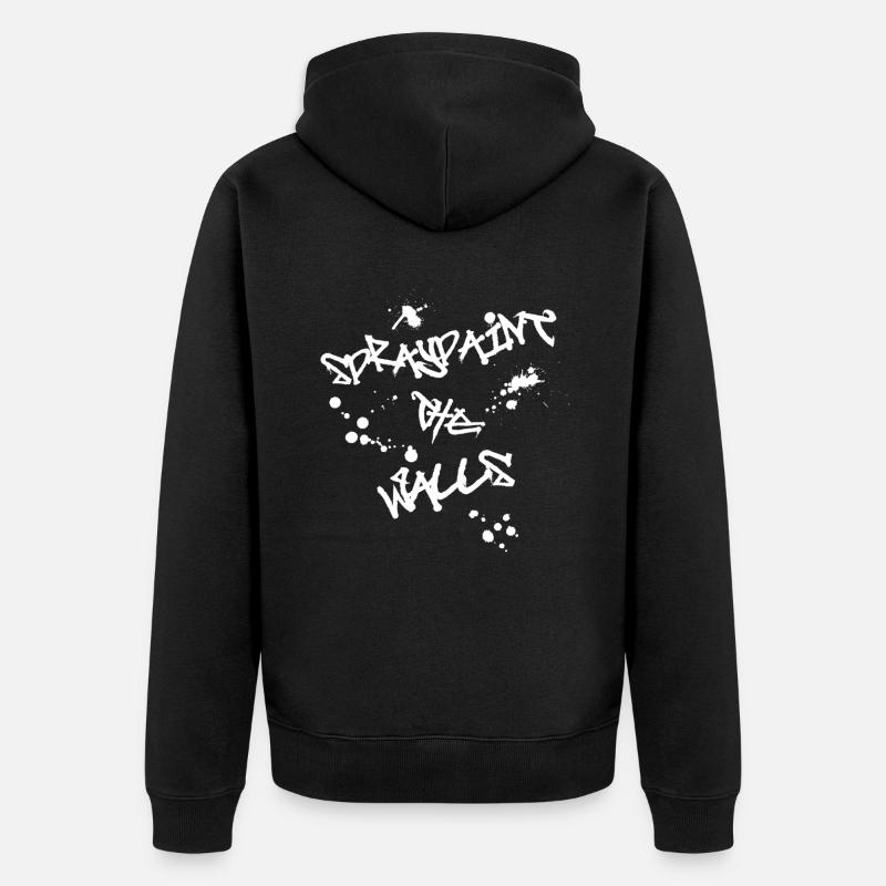 Spraypaint Les murs - Veste à capuche bio Premium Unisexe - noir