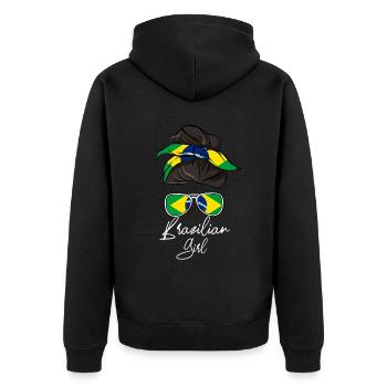 Brésil - Veste à capuche bio Premium Unisexe - noir - Dos - Nico (187cm)