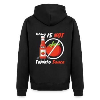 Le ketchup n’est pas de la sauce tomate Italie - Veste à capuche bio Premium Unisexe - noir - Dos - Nico (187cm)