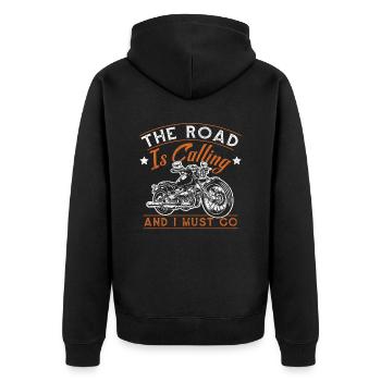Moto Motard Moto - Veste à capuche bio Premium Unisexe - noir - Dos - Nico (187cm)