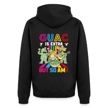 Avocat Guacamole Mexique Mexique Latino - Veste à capuche bio Premium Unisexe - noir - Dos - Nico (187cm)