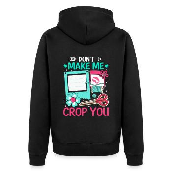 Scrapbooking Scrapbooker - Unisex Premium Bio Zip Hoodie - Schwarz - Hinten - Nico (187cm)