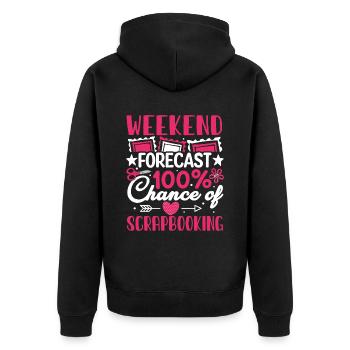 Scrapbooker - Unisex Premium Bio Zip Hoodie - Schwarz - Hinten - Nico (187cm)