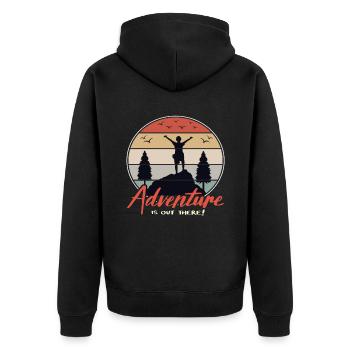 Randonnée Rétro Randonnée Randonnée Randonnée Montagne Randonneurs - Veste à capuche bio Premium Unisexe - noir - Dos - Nico (187cm)