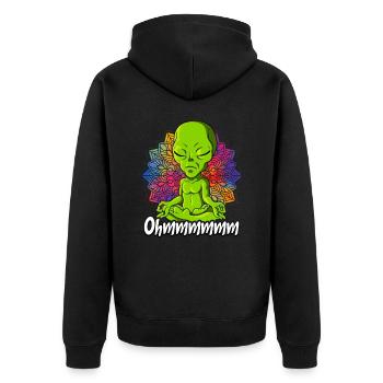 Yoga Ohmmm Namaste - Veste à capuche bio Premium Unisexe - noir - Dos - Nico (187cm)