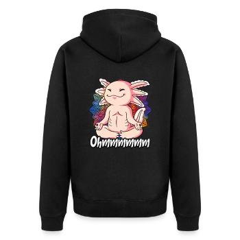 Yoga Ohmmm Namaste - Veste à capuche bio Premium Unisexe - noir - Dos - Nico (187cm)