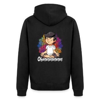 Yoga Ohmmm Namaste - Veste à capuche bio Premium Unisexe - noir - Dos - Nico (187cm)