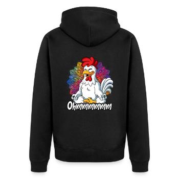 Yoga Ohmmm Namaste - Veste à capuche bio Premium Unisexe - noir - Dos - Nico (187cm)
