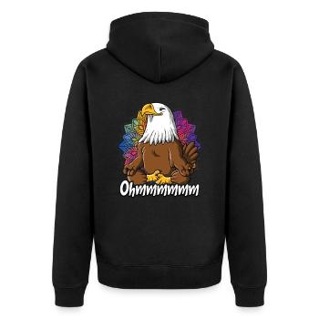 Yoga Ohmmm Namaste - Veste à capuche bio Premium Unisexe - noir - Dos - Nico (187cm)