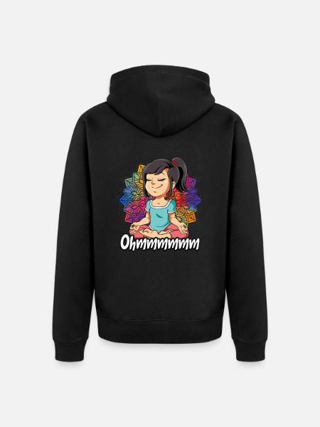 Yoga Ohmmm Namaste - Unisex Premium Organic Zip Hoodie - black