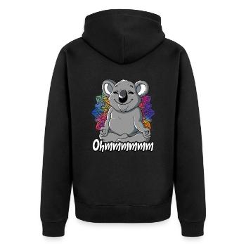 Yoga Ohmmm Namaste - Veste à capuche bio Premium Unisexe - noir - Dos - Nico (187cm)