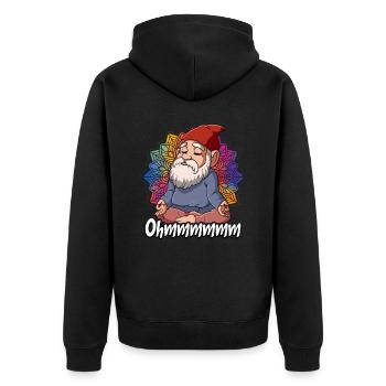 Yoga Ohmmm Namaste - Veste à capuche bio Premium Unisexe - noir - Dos - Nico (187cm)