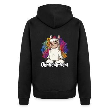 Yoga Ohmmm Namaste - Veste à capuche bio Premium Unisexe - noir - Dos - Nico (187cm)