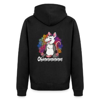 Yoga Ohmmm Namaste - Veste à capuche bio Premium Unisexe - noir - Dos - Nico (187cm)