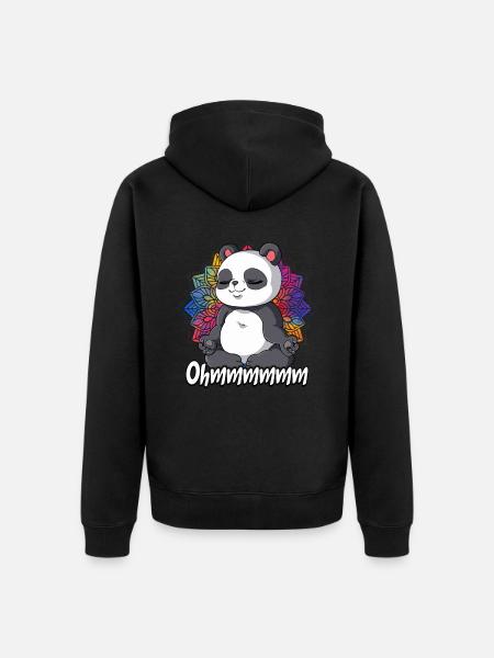 Yoga Ohmmm Namaste - Unisex Premium Organic Zip Hoodie - black