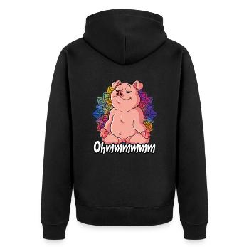 Yoga Ohmmm Namaste - Veste à capuche bio Premium Unisexe - noir - Dos - Nico (187cm)