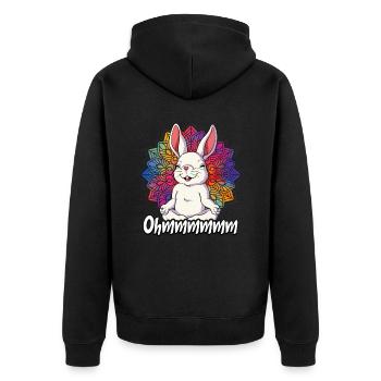 Yoga Ohmmm Namaste - Veste à capuche bio Premium Unisexe - noir - Dos - Nico (187cm)