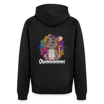 Yoga Ohmmm Namaste - Veste à capuche bio Premium Unisexe - noir - Dos - Nico (187cm)