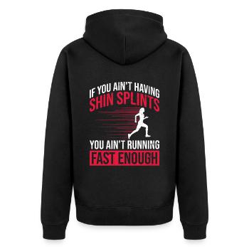 Cross Country Coach Design Für Xc Coach Xc Running - Unisex Premium Organic Zip Hoodie - black - Back - Nico (187cm)