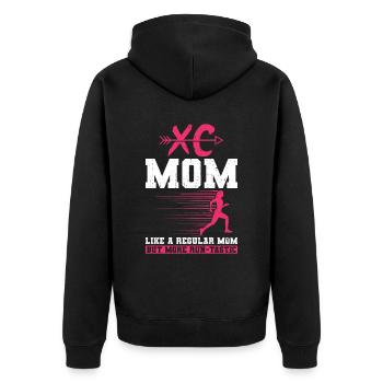 Xc Running Mom Design Für Eine Cross Country - Veste à capuche bio Premium Unisexe - noir - Dos - Nico (187cm)