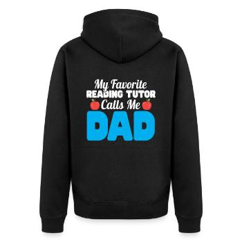 Tuteur Cadeau Tuteur - Veste à capuche bio Premium Unisexe - noir - Dos - Nico (187cm)