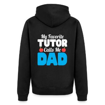 Tuteur Cadeau Tuteur - Veste à capuche bio Premium Unisexe - noir - Dos - Nico (187cm)