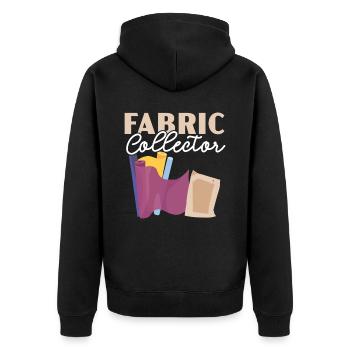 Collecteur de tissus, matelassage, crochet, couture - Veste à capuche bio Premium Unisexe - noir - Dos - Nico (187cm)