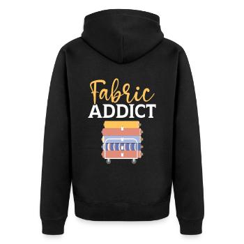 Accro aux tissus, à la couture, au matelassage, au crochet, à la couture - Veste à capuche bio Premium Unisexe - noir - Dos - Nico (187cm)