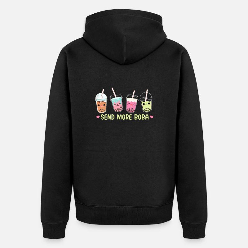 Bubble Tea - Unisex Premium Bio Zip Hoodie - Schwarz