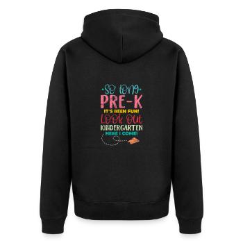 École maternelle - Veste à capuche bio Premium Unisexe - noir - Dos - Nico (187cm)