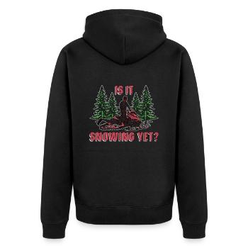 Snowmobile Racing Is It Snowing Snowmobile Riding - Unisex Premium Bio Zip Hoodie - Schwarz - Hinten - Nico (187cm)