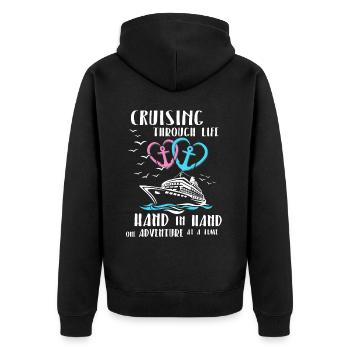 Partenaire de croisière - Veste à capuche bio Premium Unisexe - noir - Dos - Nico (187cm)
