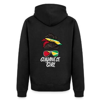 Guyana - Veste à capuche bio Premium Unisexe - noir - Dos - Nico (187cm)