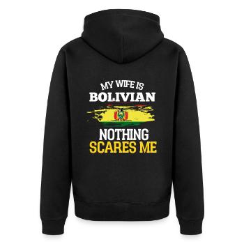 Bolivie - Veste à capuche bio Premium Unisexe - noir - Dos - Nico (187cm)