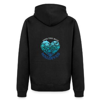 MALDIVES - Veste à capuche bio Premium Unisexe - noir - Dos - Nico (187cm)